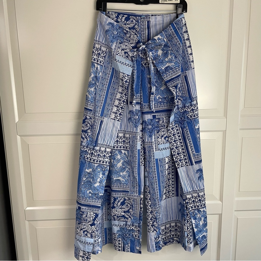 J. Mclaughlin Wide Leg Patchwork Print Palazzo Pa… - image 2